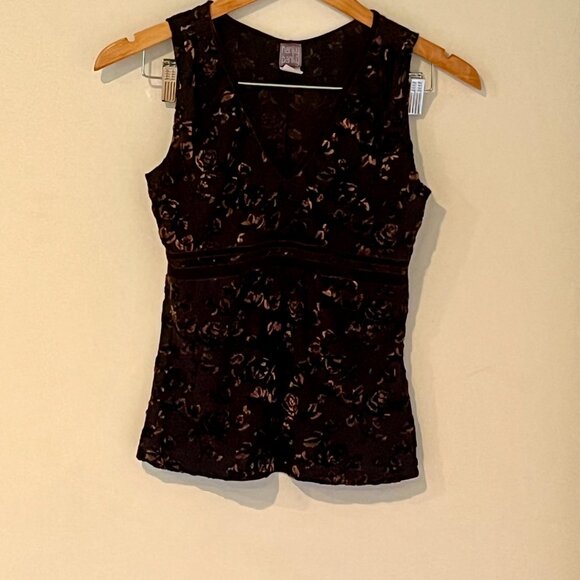 Modern Vintage Hanky Panky y2k Burnout Sleeveless Going out Top Size Small - Picture 2 of 8